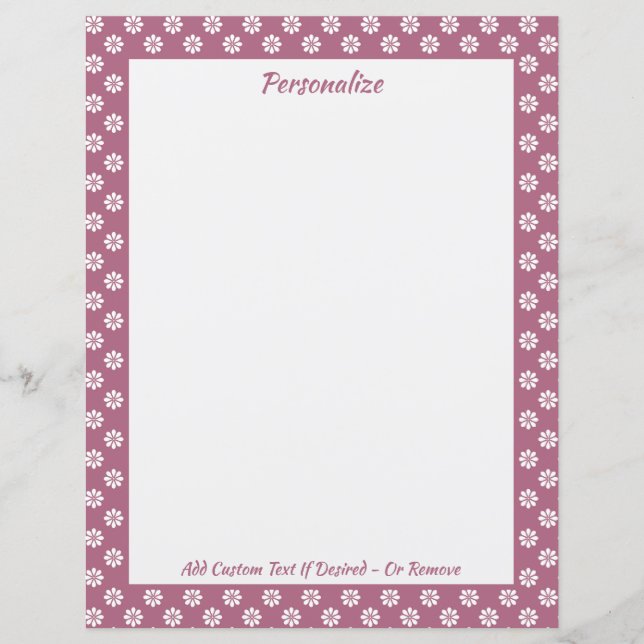 Motif Fleur violet Retro 60s Personnaliser (Devant)