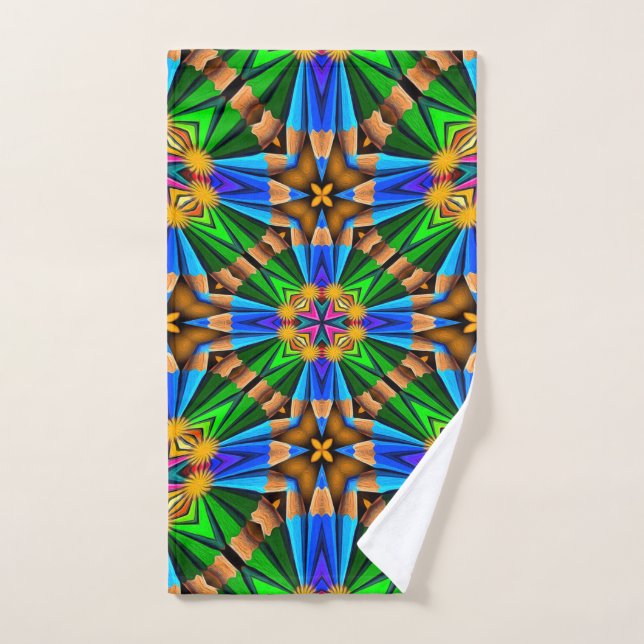 Motif Fleurs Abstraites uniques (Serviette à main)