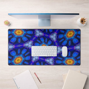 Motif Fleurs bleues Abstraites