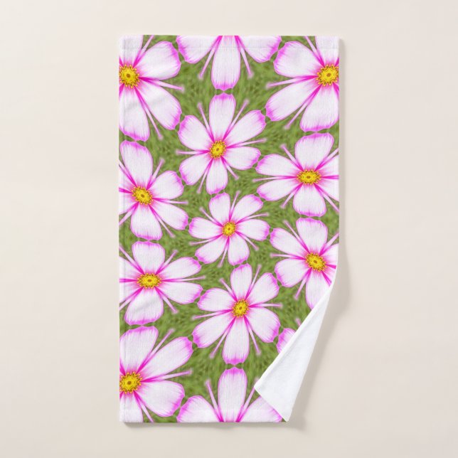 Motif Fleurs Cosmos (Serviette à main)