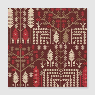 Motif Fleurs Oiseaux Bleu Foncé