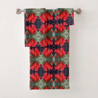 Motif Fleurs rouges