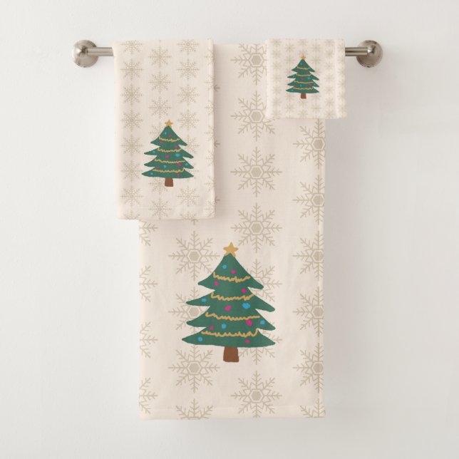 Motif Flocon de Neige Arbre de Noël Fêtes (En situation)