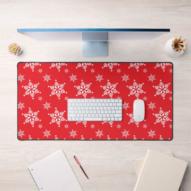 Motif Flocon de Neige, Flocons de Neige Blancs, Ne (Bureau 1)