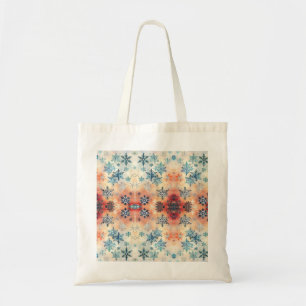 Motif Flocons de Neige Vintage - Sac Cabas