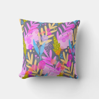 Motif floral abstrait oreiller décoratif