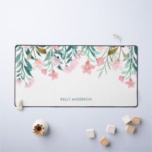 Motif floral aquarelle féminin avec monogramme