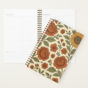 Motif Floral Automnal Vintage – Botanique Rustique