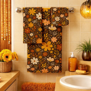Motif Floral Automnal Vintage – Fleurs d'Automne