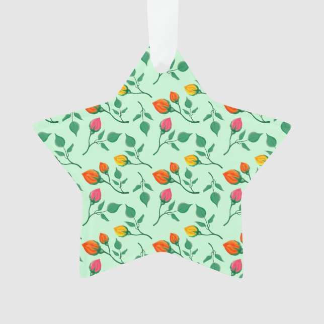 Motif floral avec fleurs roses colorées (devant)