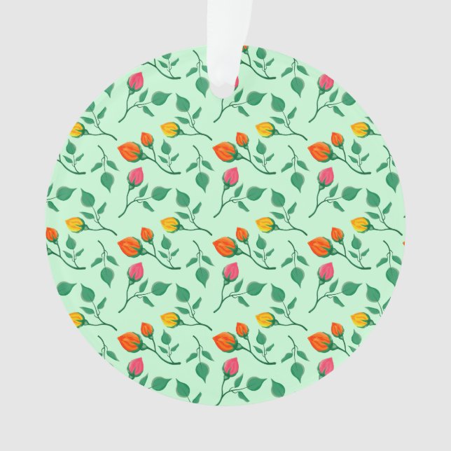 Motif floral avec fleurs roses colorées (devant)
