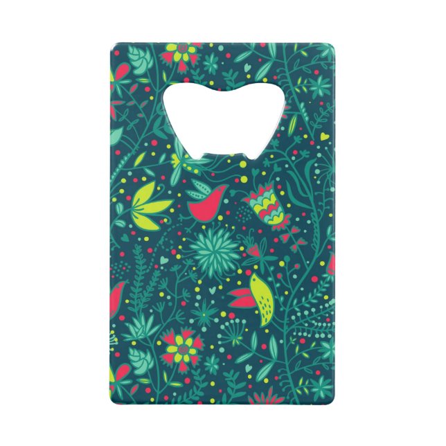 Motif floral avec les oiseaux 2 de bande dessinée (Devant)