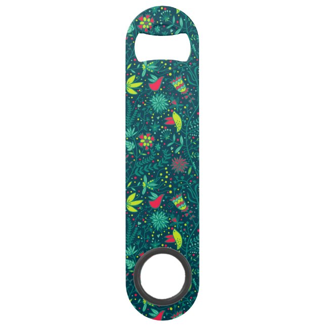 Motif floral avec les oiseaux 2 de bande dessinée (Devant)