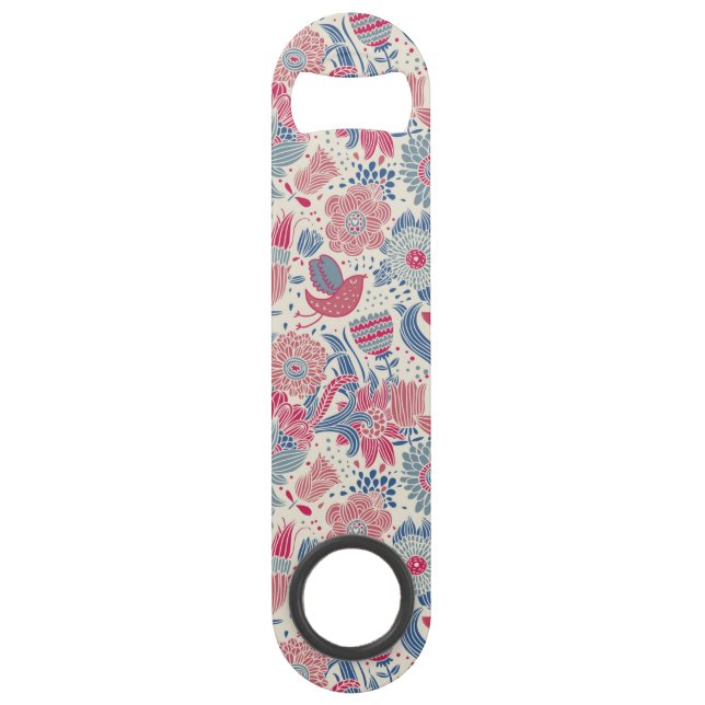 Motif floral avec l'oiseau et le papillon (Devant)