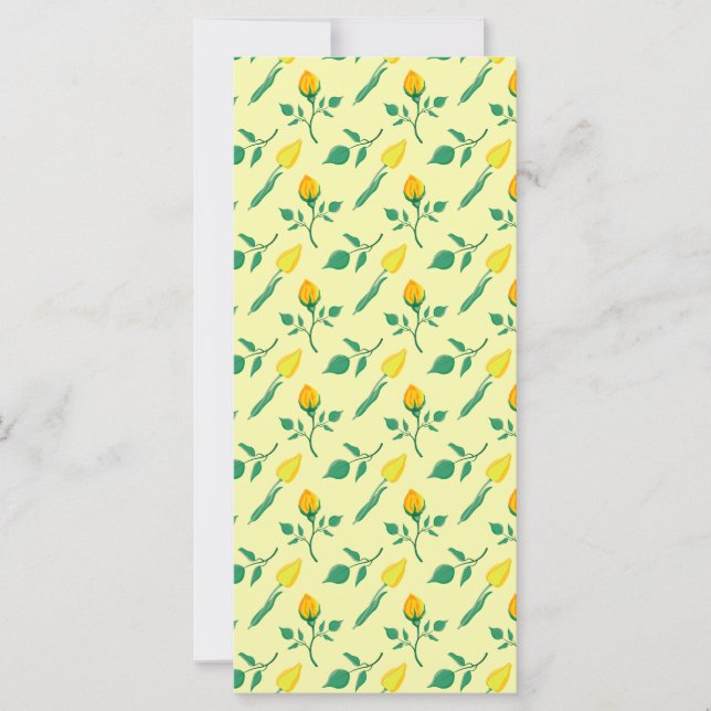 Motif floral avec rose jaune et fleurs de tulipe (Devant)