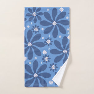 Motif Floral Bleu - Élégant linge d'accès