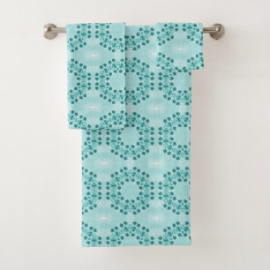 Motif floral, bleu Turquoise