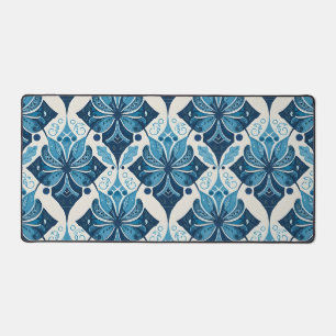 Motif floral boho élégant en bleu