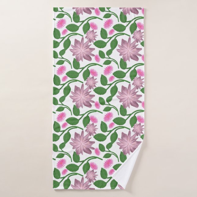 Motif floral coloré (Serviette de bain)