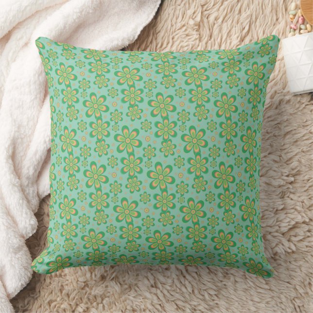 Motif floral - Coussin de jet (Couverture)