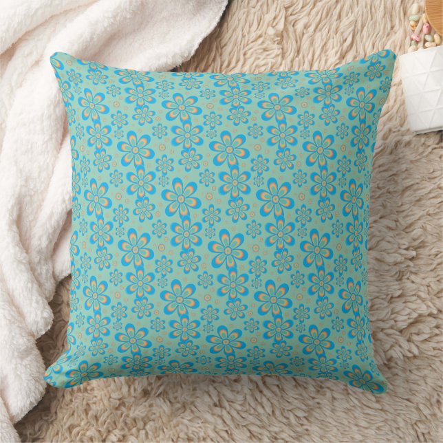 Motif floral - Coussin de jet (Couverture)