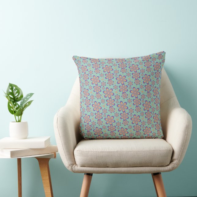 Motif floral - Coussin de jet (Chaise)