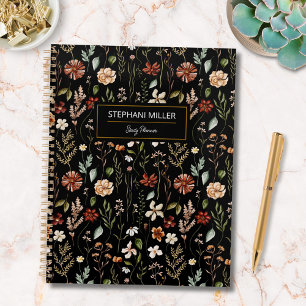 Motif floral de jardin de fleurs sauvages d'automn