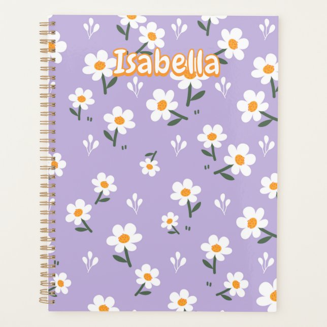 Motif floral de marguerite lavande (Devant)