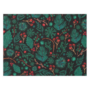 Motif floral de Noël aquarelle   Nappe