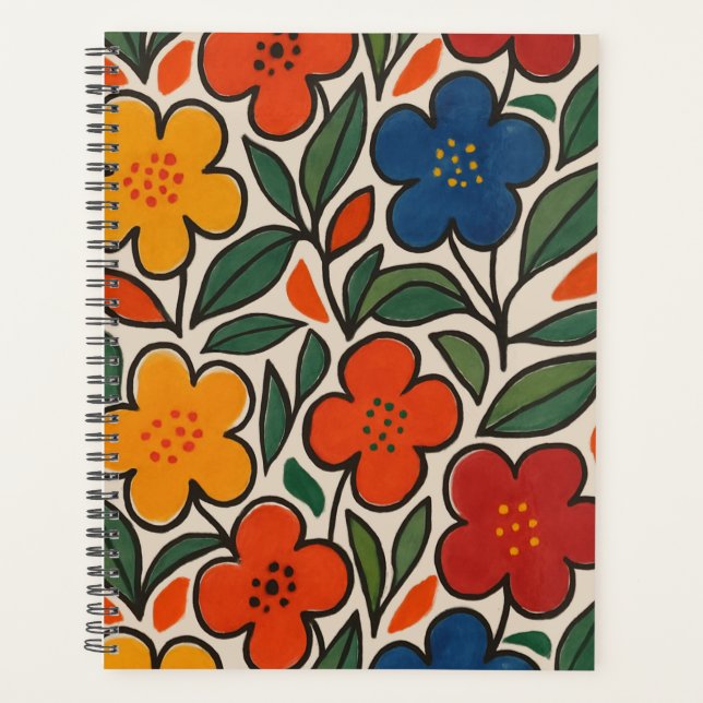 Motif floral de style rétro des années 1960 (Devant)