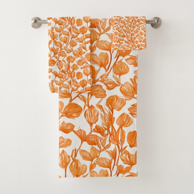 motif floral d'orchidée orange (En situation)
