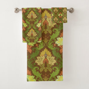 Motif floral élégant de damassé