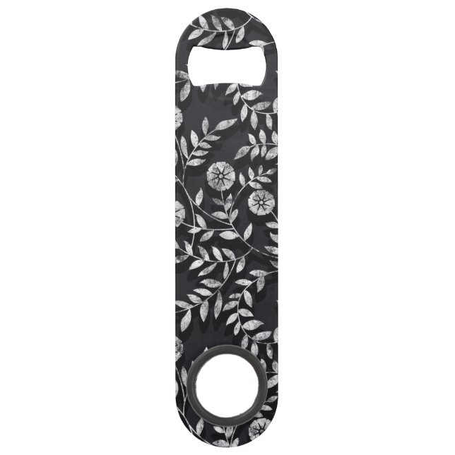 Motif floral élégant sur tableau noir (Devant)
