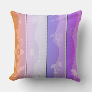 Motif Floral Gratté Coloré Jeter Oreiller