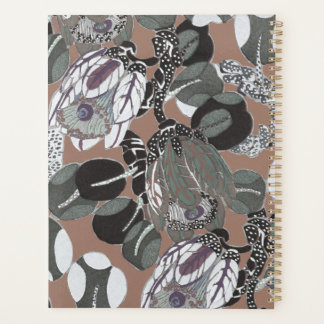 motif floral gris Brown