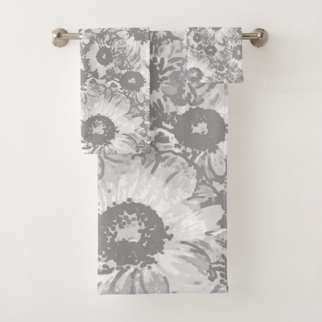 Motif floral gris pastel (En situation)