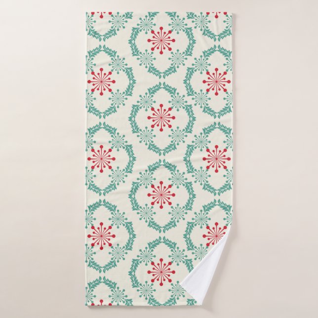 Motif floral incomparable de fleurs abstraites et  (Serviette de bain)