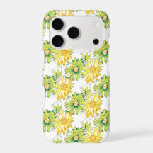 Motif floral jaune citron noir