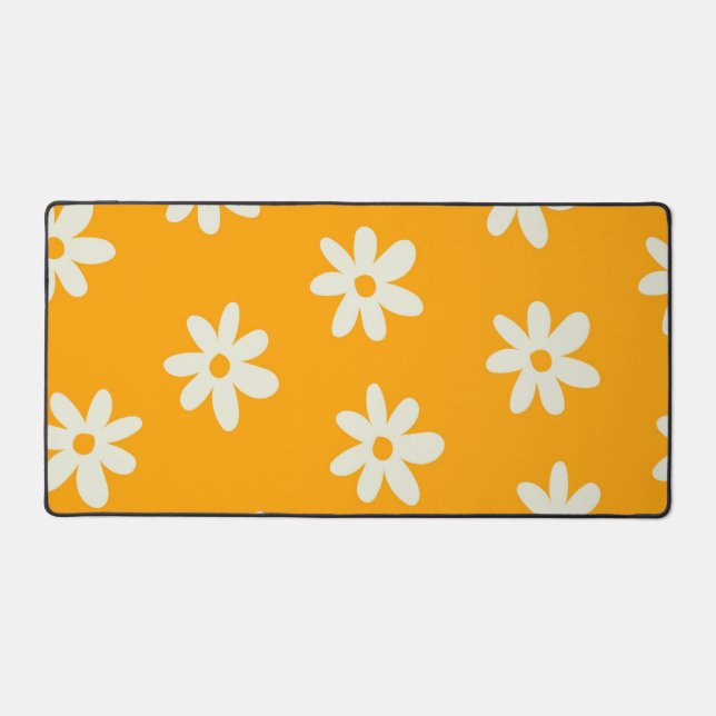 Motif floral jaune rétro simple (Recto)