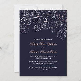 Motif floral marine avec tulipe - Faire-part de ma