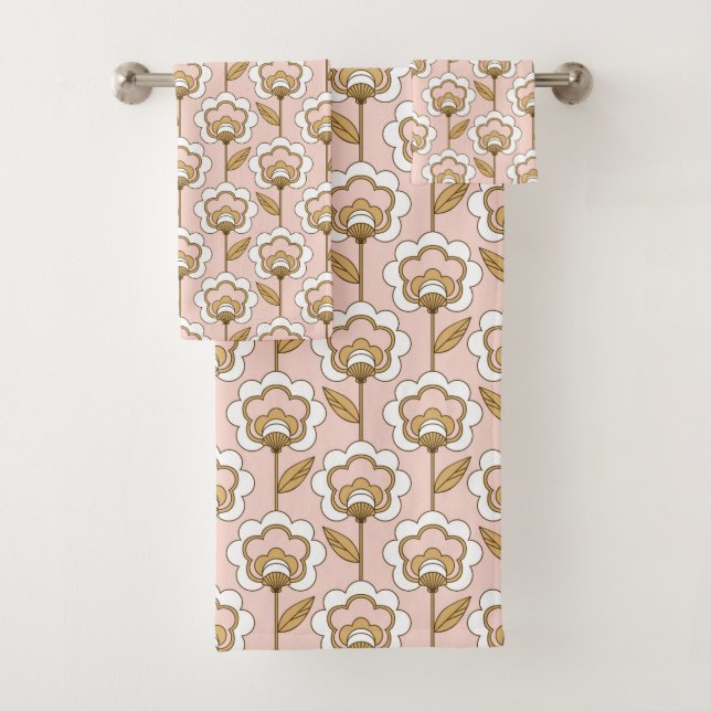 Motif floral moderne de la moitié du siècle (En situation)