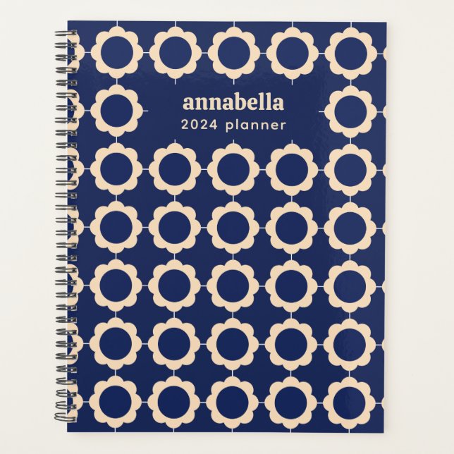 Motif Floral moderne du milieu du siècle Monogramm (Devant)