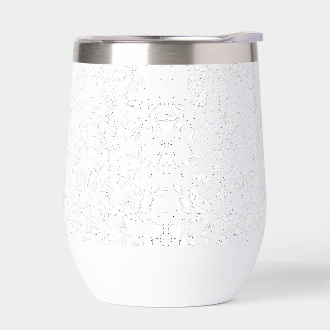 Motif Floral Monochrome - Art Élégant Et Sans Couc (Gauche)