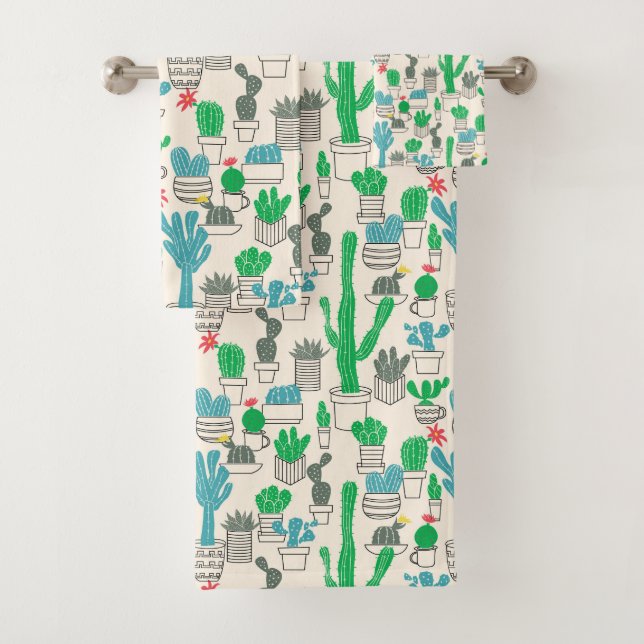 Motif floral naturel mignon de cactus (En situation)