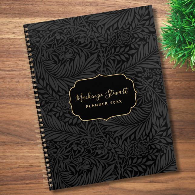 Motif floral noir élégant 2026 (Créateur téléchargé)