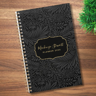 Motif floral noir élégant 2026