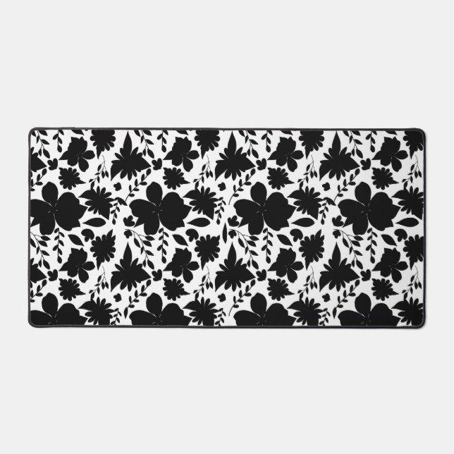 Motif floral noir et blanc (Recto)