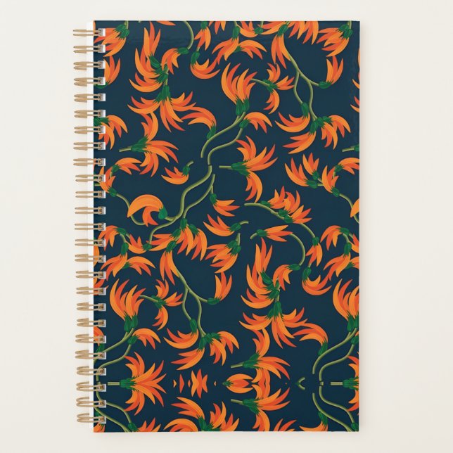 Motif floral orange fluide (Devant)