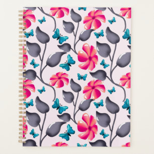 Motif floral papillon Élégant Botanique