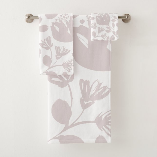 Motif floral pastel rose et blanc moderne (En situation)
